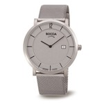 Boccia Titanium Mesh strap Grey Face - 3578-01